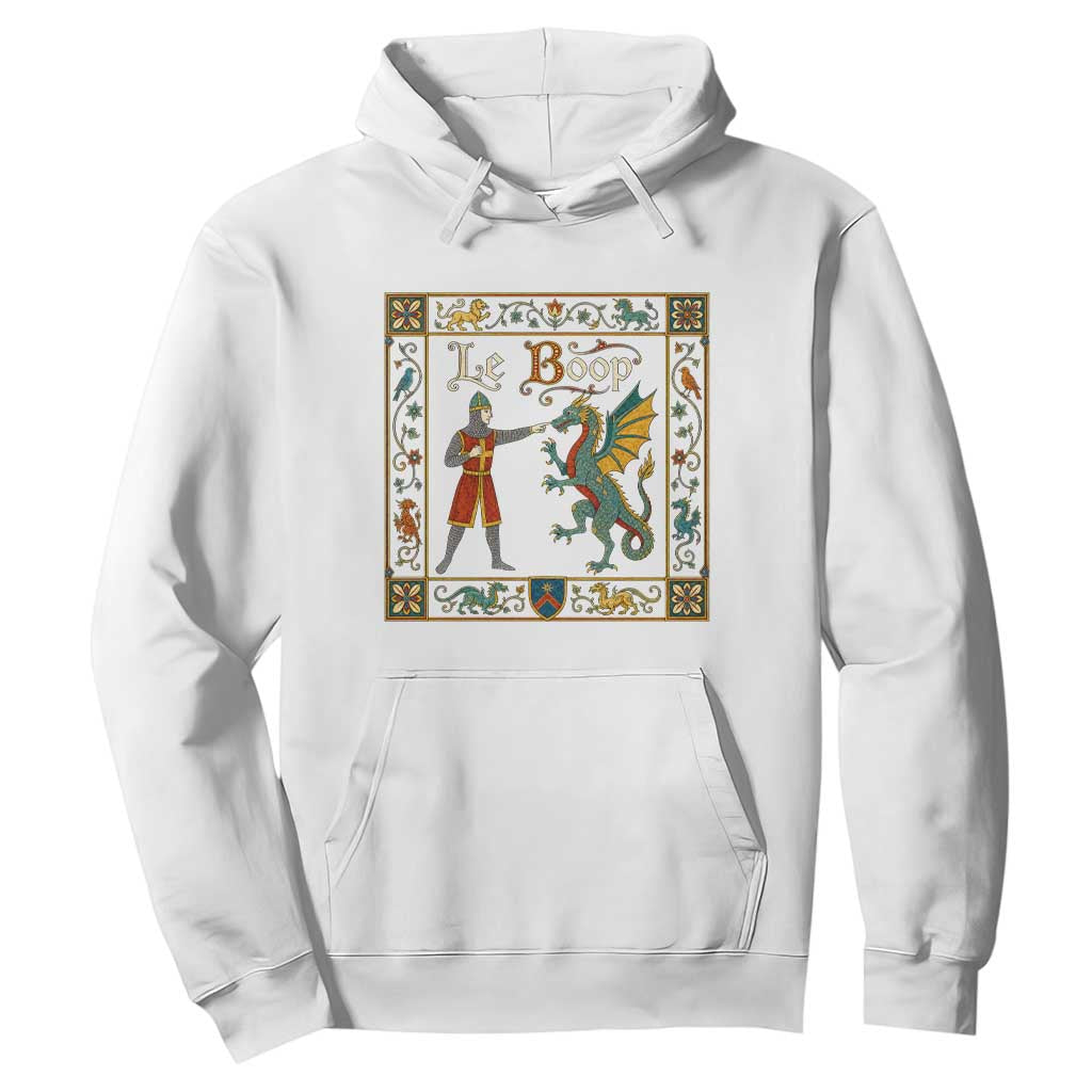 Le Boop Medieval Knight Dragon Fantasy Book Lover Humor Hoodie