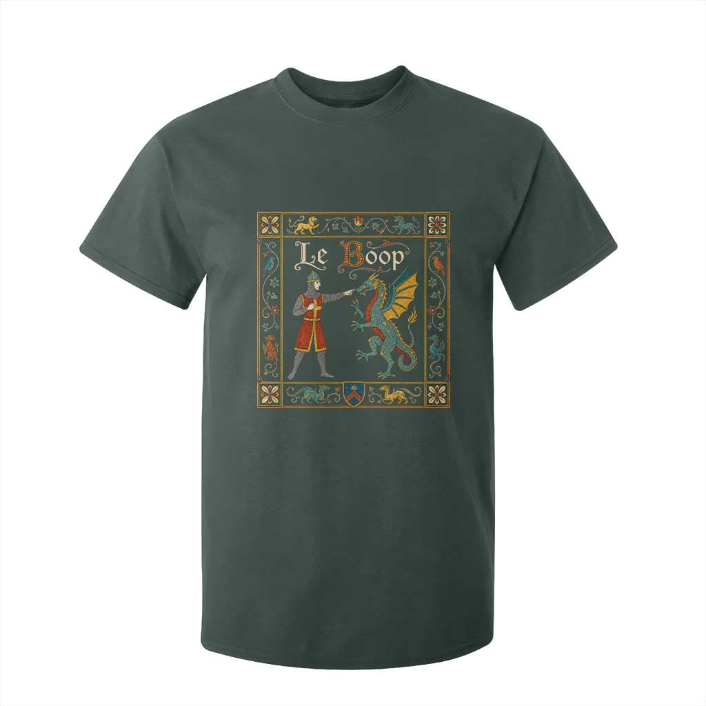 Le Boop Medieval Knight Dragon Fantasy Book Lover Humor T Shirt For Kid