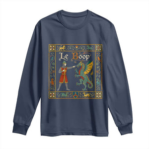 Le Boop Medieval Knight Dragon Fantasy Book Lover Humor Long Sleeve Shirt