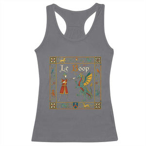 Le Boop Medieval Knight Dragon Fantasy Book Lover Humor Racerback Tank Top