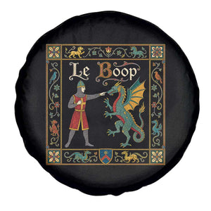 Le Boop Medieval Knight Dragon Fantasy Book Lover Humor Spare Tire Cover TS14 Print Your Wear