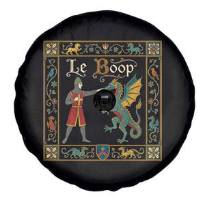 Le Boop Medieval Knight Dragon Fantasy Book Lover Humor Spare Tire Cover TS14 Print Your Wear