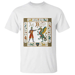 Le Boop Medieval Knight Dragon Fantasy Book Lover Humor T Shirt