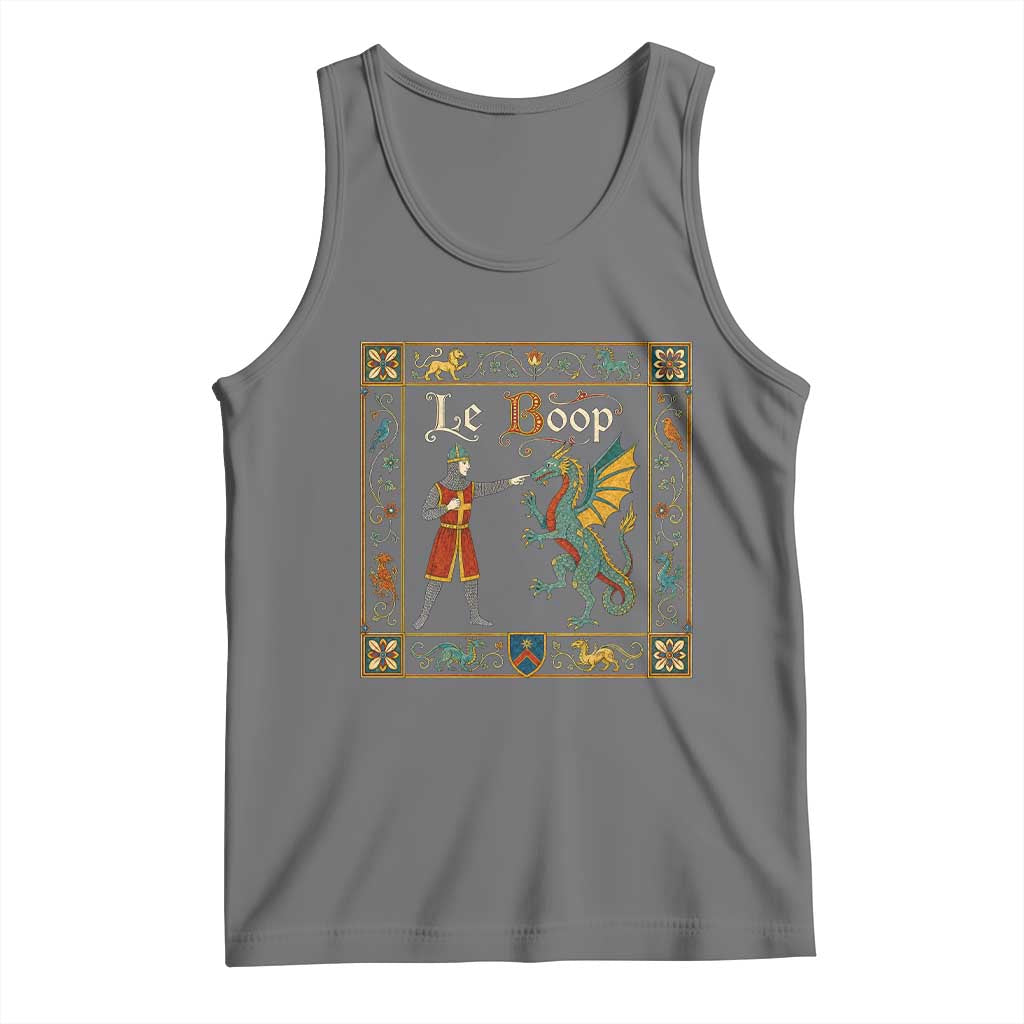 Le Boop Medieval Knight Dragon Fantasy Book Lover Humor Tank Top