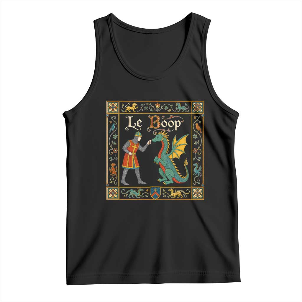 Le Boop Medieval Knight Dragon Fantasy Book Lover Humor Tank Top TS14 Black Print Your Wear