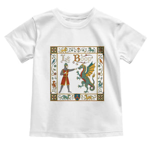Le Boop Medieval Knight Dragon Fantasy Book Lover Humor Toddler T Shirt