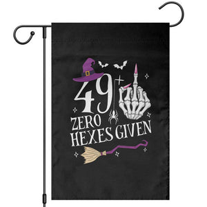 50th Birthday Halloween Garden Flag 49 Plus Middle Finger Zero Hexes Given Gift For Women TS14 Black Print Your Wear
