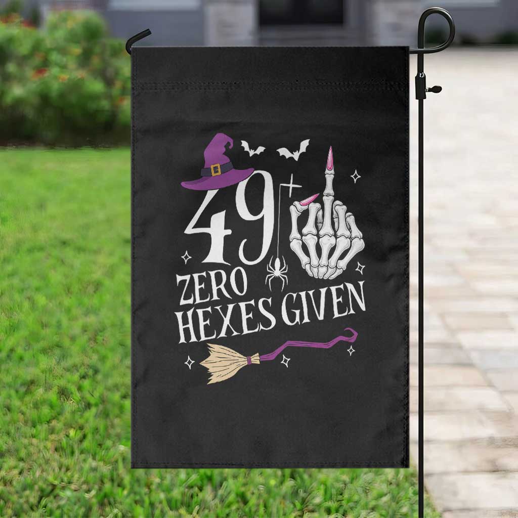 50th Birthday Halloween Garden Flag 49 Plus Middle Finger Zero Hexes Given Gift For Women TS14 Print Your Wear