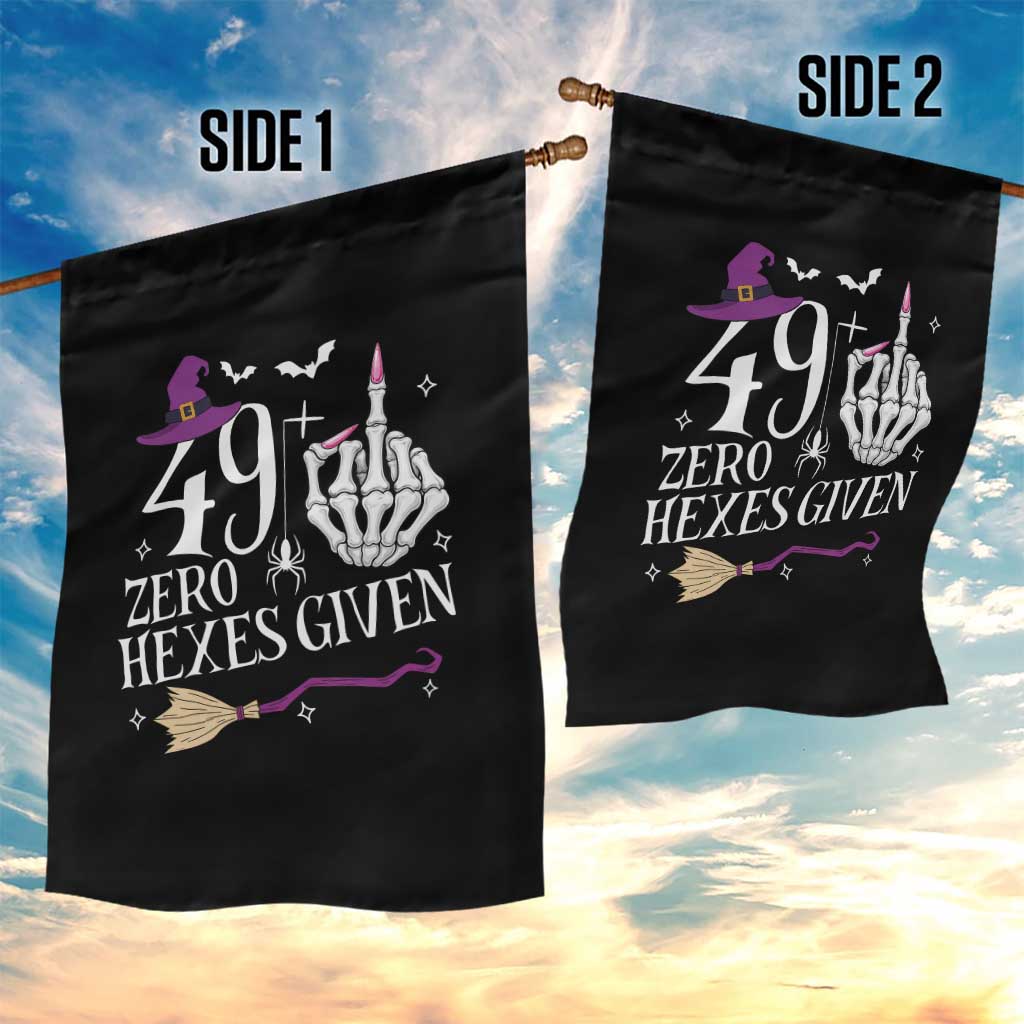 50th Birthday Halloween Garden Flag 49 Plus Middle Finger Zero Hexes Given Gift For Women TS14 Print Your Wear