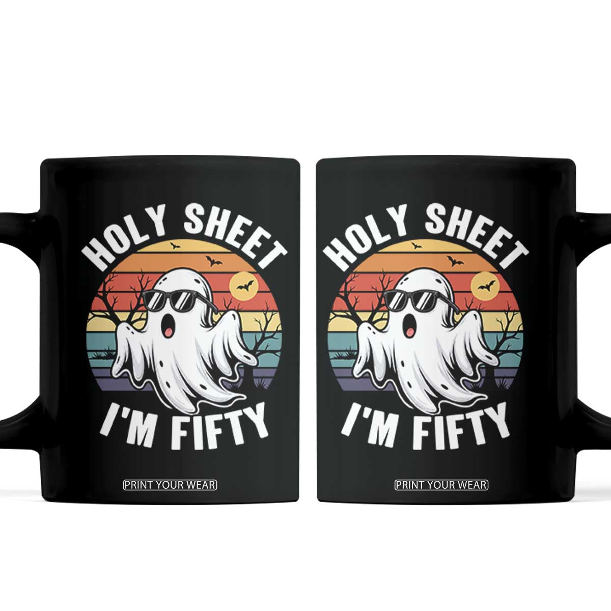 50th Birthday Halloween Ghost Coffee Mug Holy Sheet I'm Fifty