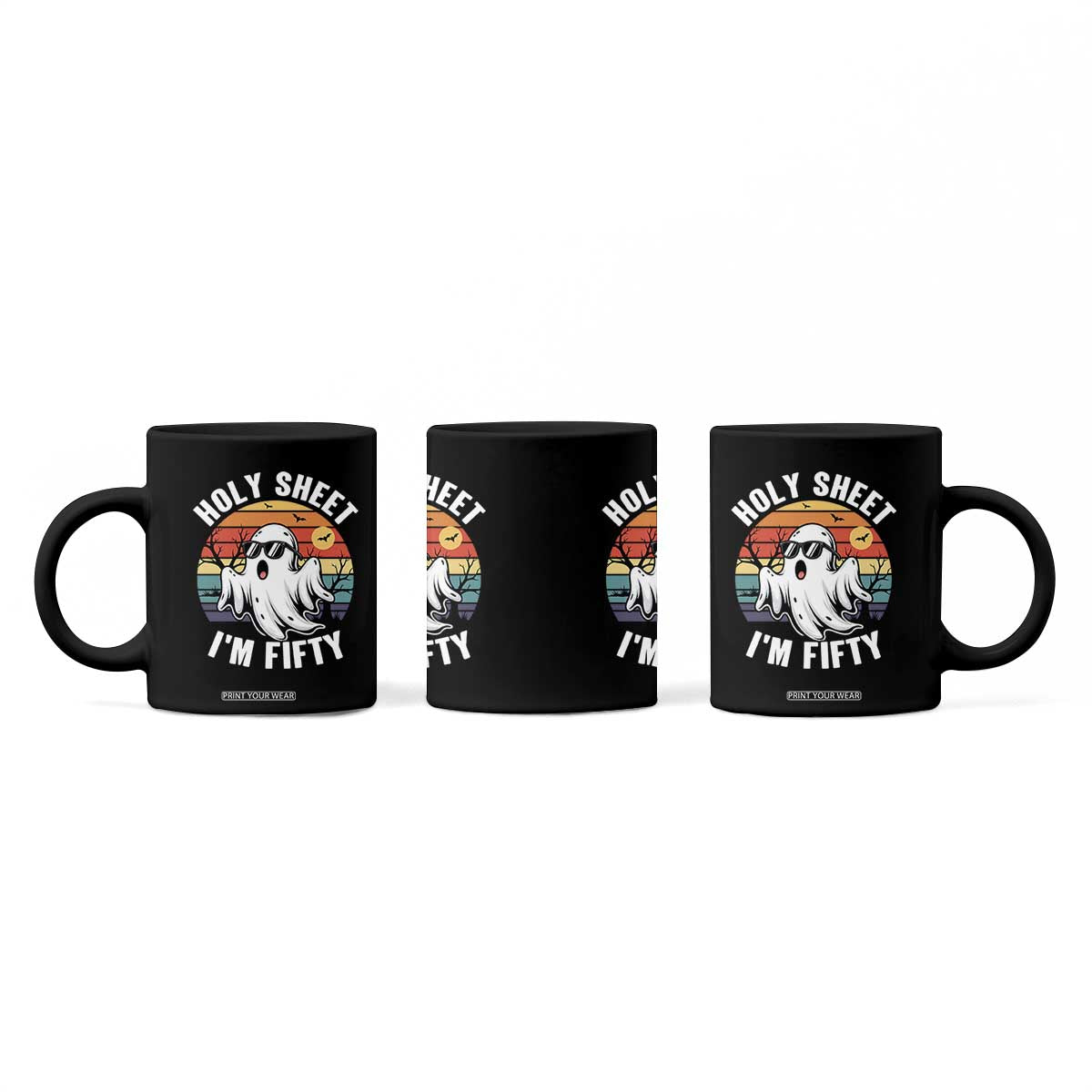 50th Birthday Halloween Ghost Coffee Mug Holy Sheet I'm Fifty