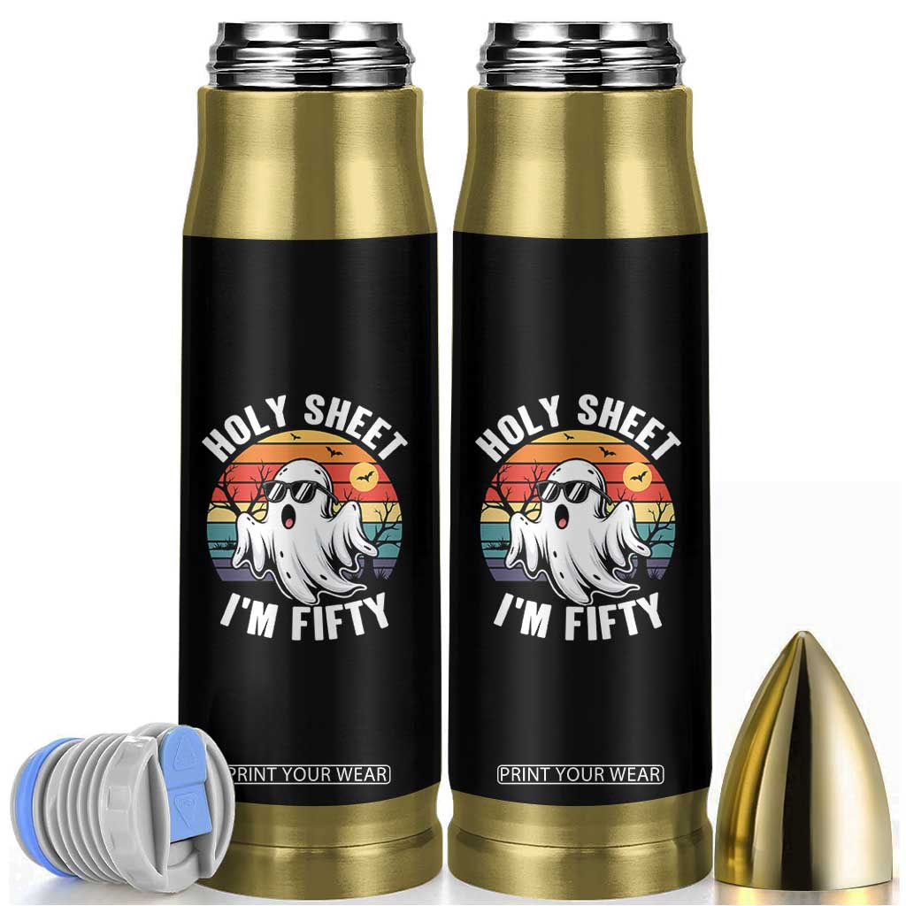 50th Birthday Halloween Ghost Bullet Tumbler Holy Sheet I'm Fifty TS14 Black Print Your Wear