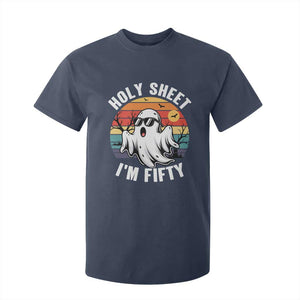 50th Birthday Halloween Ghost T Shirt For Kid Holy Sheet I'm Fifty