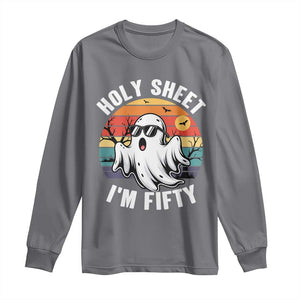 50th Birthday Halloween Ghost Long Sleeve Shirt Holy Sheet I'm Fifty