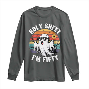 50th Birthday Halloween Ghost Long Sleeve Shirt Holy Sheet I'm Fifty