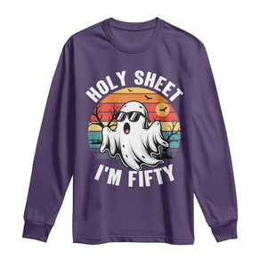 50th Birthday Halloween Ghost Long Sleeve Shirt Holy Sheet I'm Fifty
