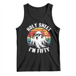 50th Birthday Halloween Ghost Tank Top Holy Sheet I'm Fifty