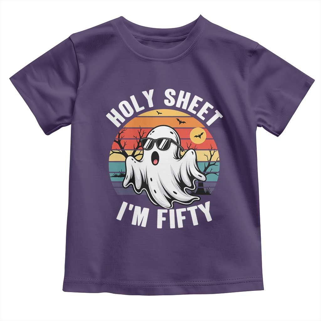 50th Birthday Halloween Ghost Toddler T Shirt Holy Sheet I'm Fifty