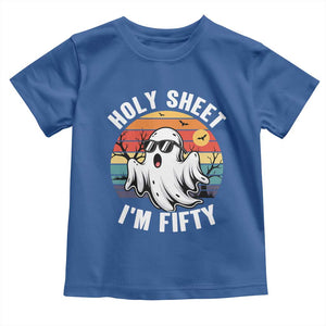 50th Birthday Halloween Ghost Toddler T Shirt Holy Sheet I'm Fifty