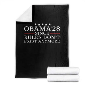 Obama 2028 Since Rules Don't Exist Anymore Throw Blanket Funny Political Sarcastic Humor