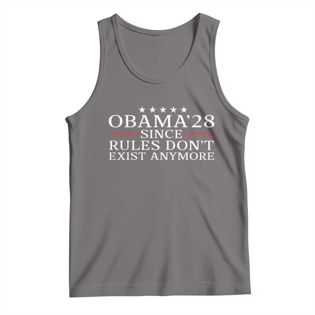 Obama 2028 Since Rules Don't Exist Anymore Tank Top Funny Political Sarcastic Humor TS14 Deep Heather Print Your Wear