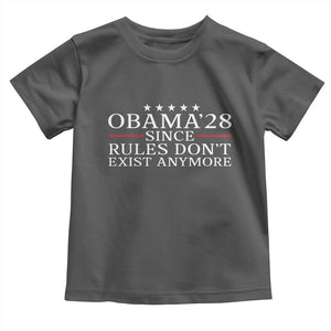 Obama 2028 Since Rules Don't Exist Anymore Toddler T Shirt Funny Political Sarcastic Humor TS14 Dark Heather Print Your Wear