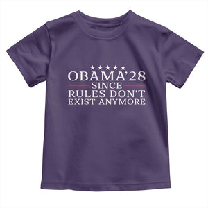 Obama 2028 Since Rules Don't Exist Anymore Toddler T Shirt Funny Political Sarcastic Humor TS14 Purple Print Your Wear