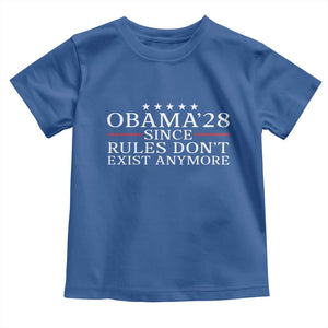 Obama 2028 Since Rules Don't Exist Anymore Toddler T Shirt Funny Political Sarcastic Humor TS14 Royal Blue Print Your Wear