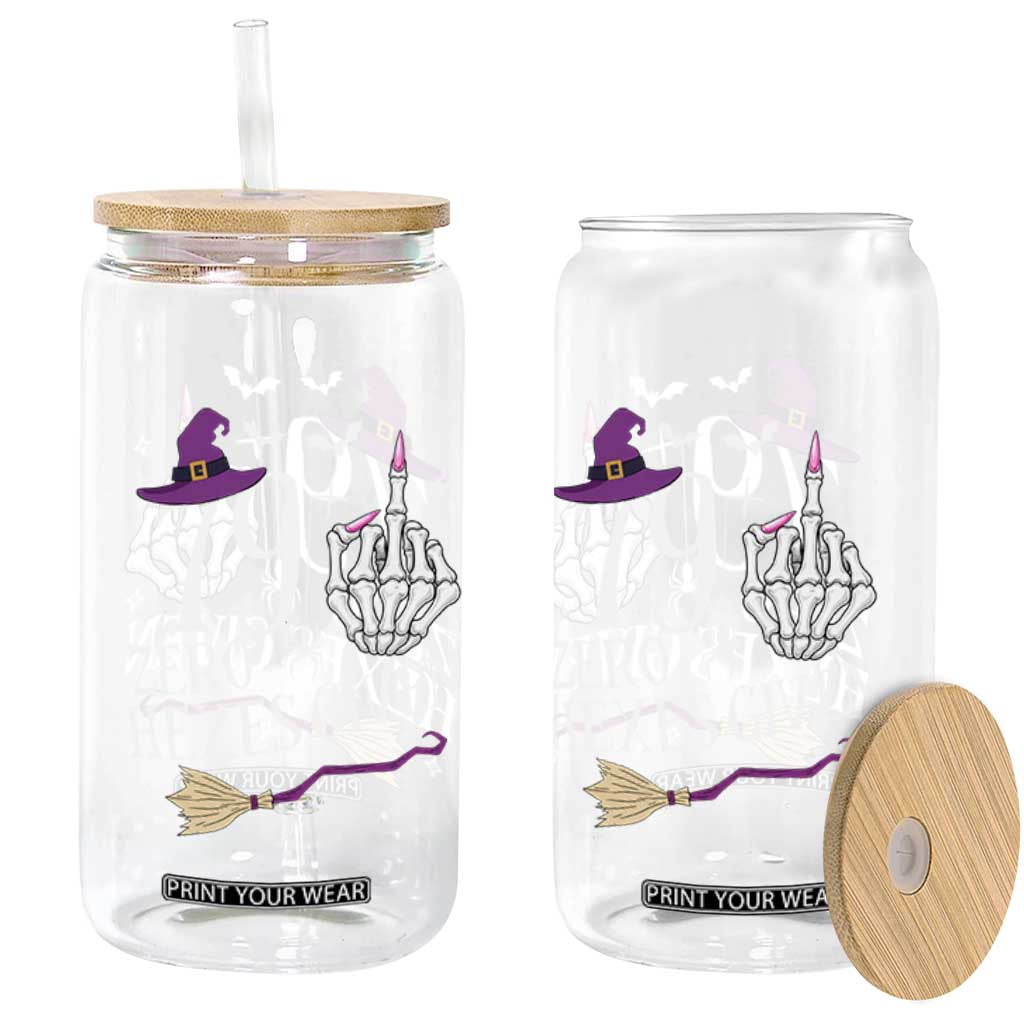 80th Birthday Halloween Glass Can 79 Plus Middle Finger Zero Hexes Given Gift For Women TS14 Print Your Wear