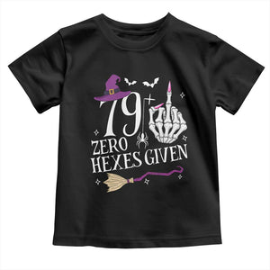 80th Birthday Halloween Toddler T Shirt 79 Plus Middle Finger Zero Hexes Given Gift For Women TS14 Black Print Your Wear