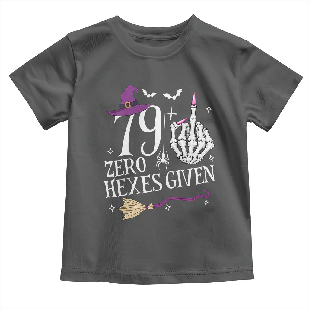 80th Birthday Halloween Toddler T Shirt 79 Plus Middle Finger Zero Hexes Given Gift For Women TS14 Dark Heather Print Your Wear
