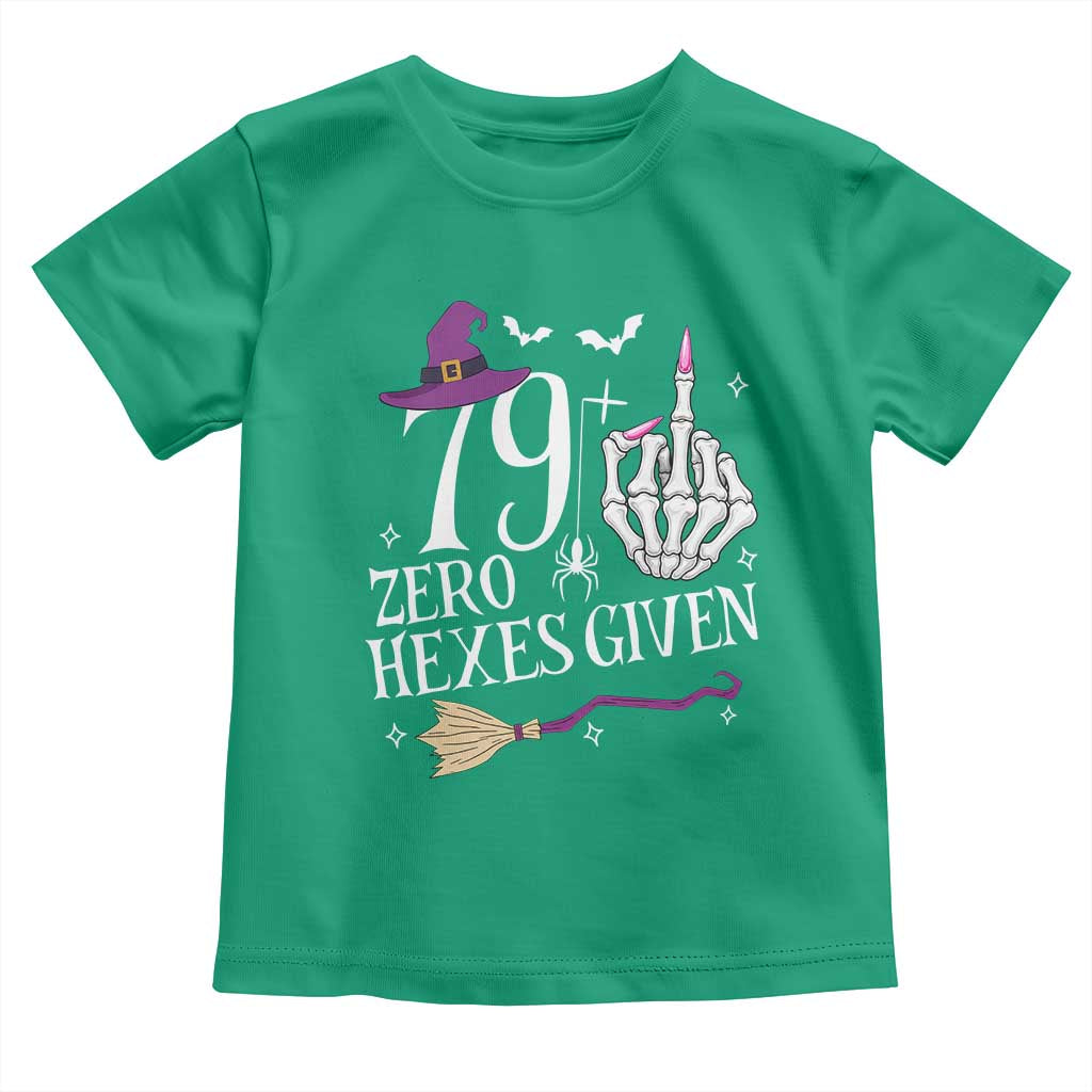 80th Birthday Halloween Toddler T Shirt 79 Plus Middle Finger Zero Hexes Given Gift For Women TS14 Irish Green Print Your Wear