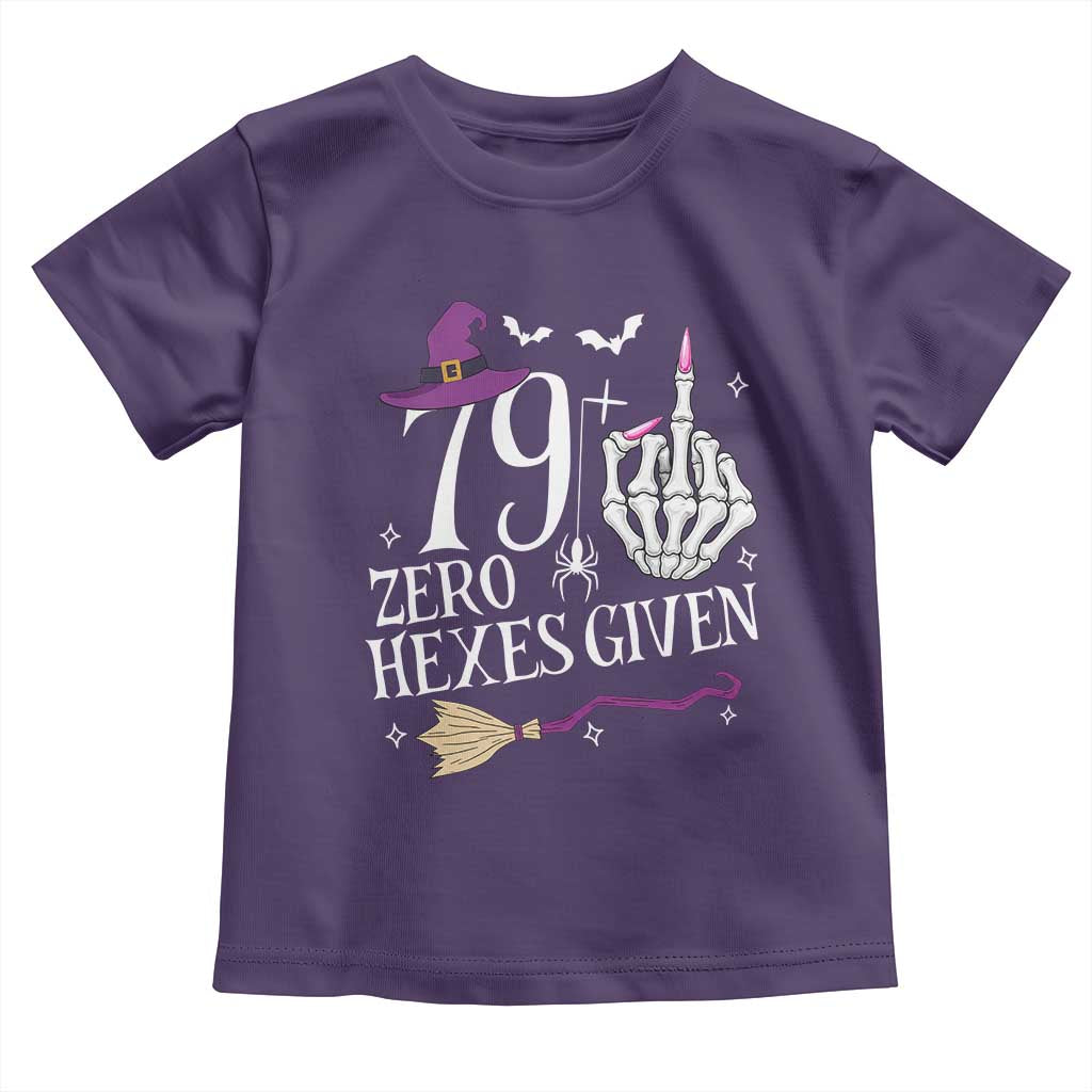 80th Birthday Halloween Toddler T Shirt 79 Plus Middle Finger Zero Hexes Given Gift For Women TS14 Purple Print Your Wear