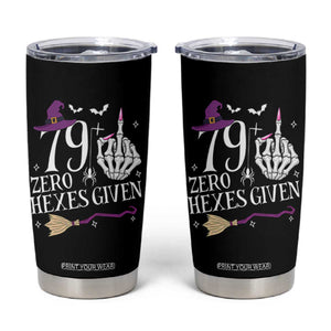 80th Birthday Halloween Tumbler Cup 79 Plus Middle Finger Zero Hexes Given Gift For Women TS14 Black Print Your Wear
