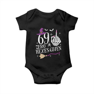 70th Birthday Halloween Baby Onesie 69 Plus Middle Finger Zero Hexes Given Gift For Women TS14 Black Print Your Wear