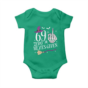 70th Birthday Halloween Baby Onesie 69 Plus Middle Finger Zero Hexes Given Gift For Women TS14 Irish Green Print Your Wear