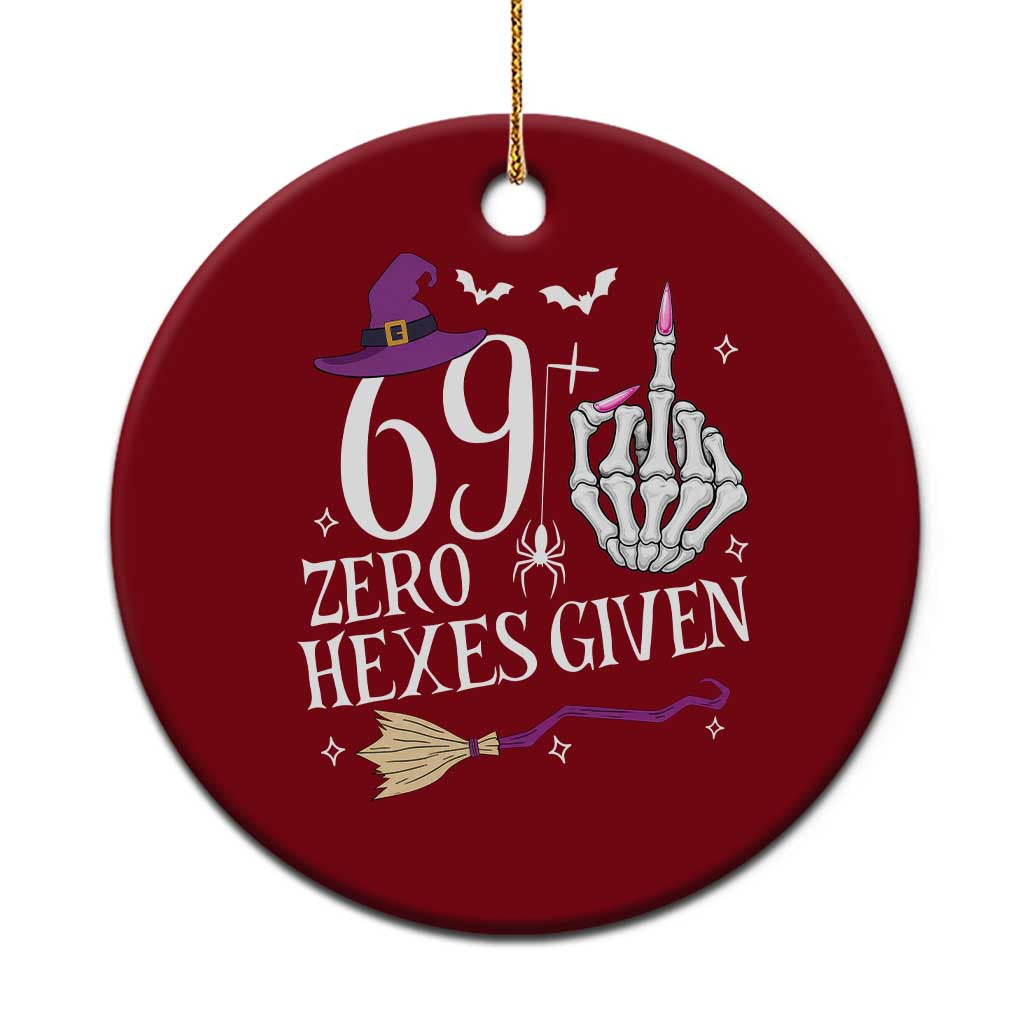 70th Birthday Halloween Ceramic Ornament 69 Plus Middle Finger Zero Hexes Given Gift For Women TS14 1pc Red Print Your Wear