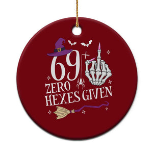 70th Birthday Halloween Ceramic Ornament 69 Plus Middle Finger Zero Hexes Given Gift For Women TS14 1pc Red Print Your Wear