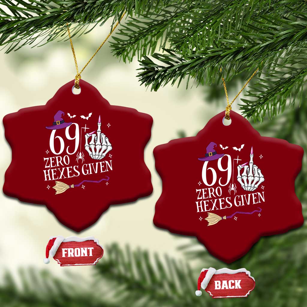 70th Birthday Halloween Ceramic Ornament 69 Plus Middle Finger Zero Hexes Given Gift For Women TS14 Print Your Wear