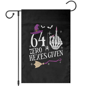 65th Birthday Halloween Garden Flag 64 Plus Middle Finger Zero Hexes Given Gift For Women TS14 Black Print Your Wear