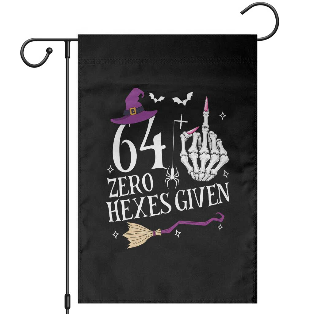 65th Birthday Halloween Garden Flag 64 Plus Middle Finger Zero Hexes Given Gift For Women TS14 Black Print Your Wear