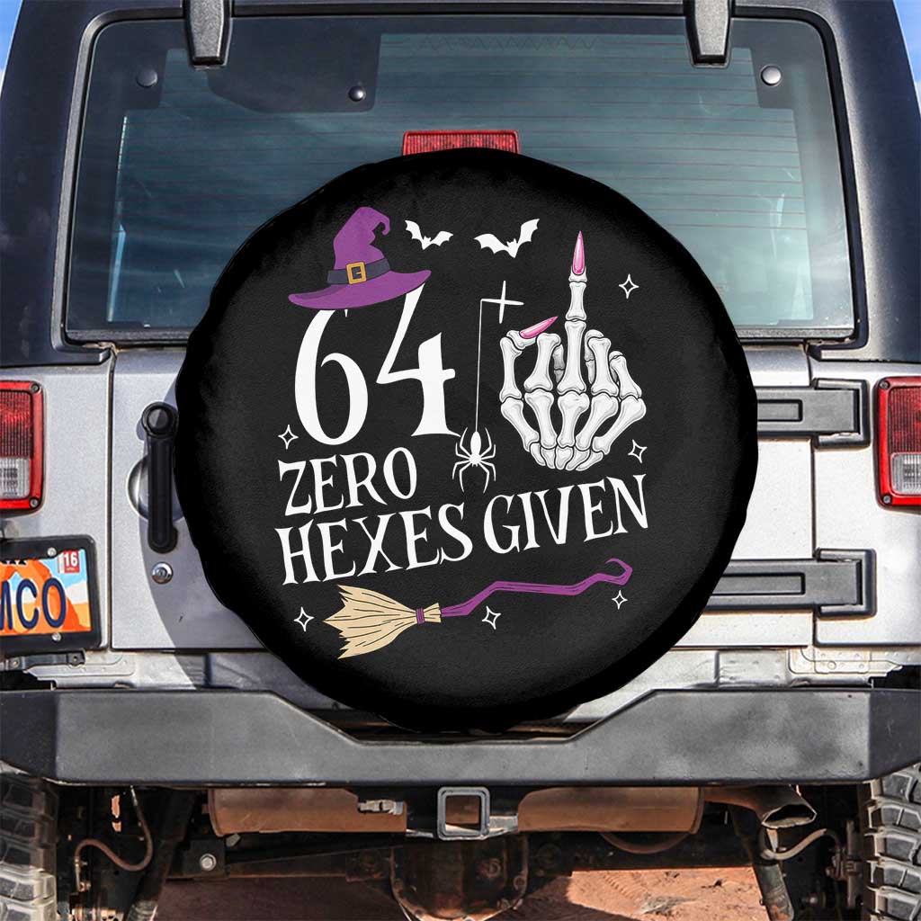 65th Birthday Halloween Spare Tire Cover 64 Plus Middle Finger Zero Hexes Given Gift For Women TS14 No hole Black Print Your Wear