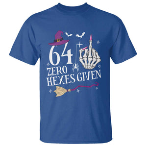 65th Birthday Halloween T Shirt 64 Plus Middle Finger Zero Hexes Given Gift For Women TS14 Royal Blue Print Your Wear