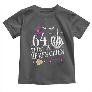65th Birthday Halloween Toddler T Shirt 64 Plus Middle Finger Zero Hexes Given Gift For Women TS14 Dark Heather Print Your Wear