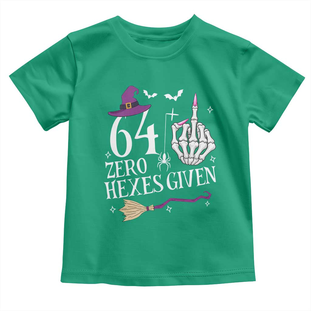 65th Birthday Halloween Toddler T Shirt 64 Plus Middle Finger Zero Hexes Given Gift For Women TS14 Irish Green Print Your Wear