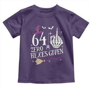 65th Birthday Halloween Toddler T Shirt 64 Plus Middle Finger Zero Hexes Given Gift For Women TS14 Purple Print Your Wear