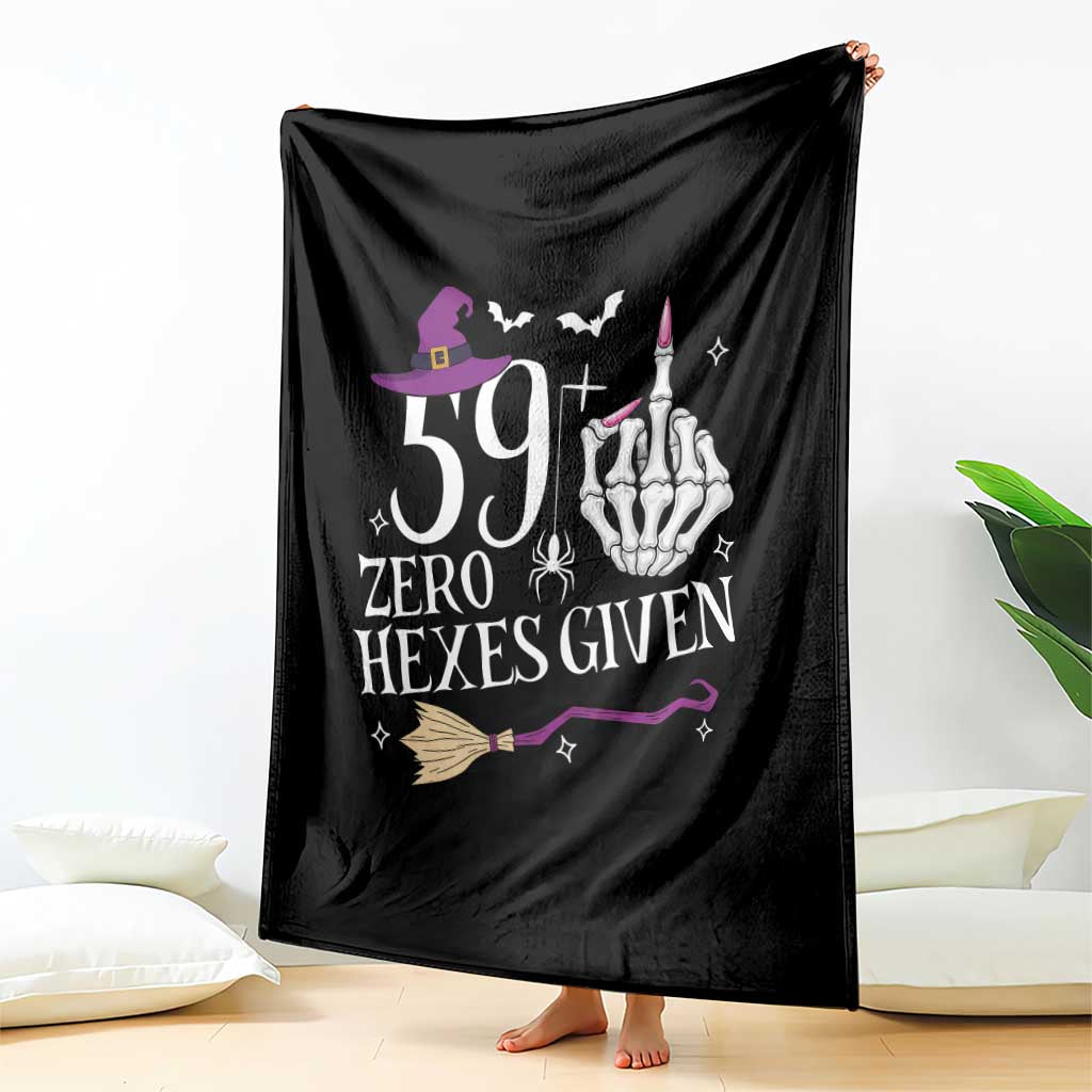 60th Birthday Halloween Throw Blanket 59 Plus Middle Finger Zero Hexes Given Gift For Women TS14 Print Your Wear