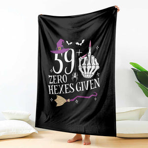60th Birthday Halloween Throw Blanket 59 Plus Middle Finger Zero Hexes Given Gift For Women TS14 Print Your Wear