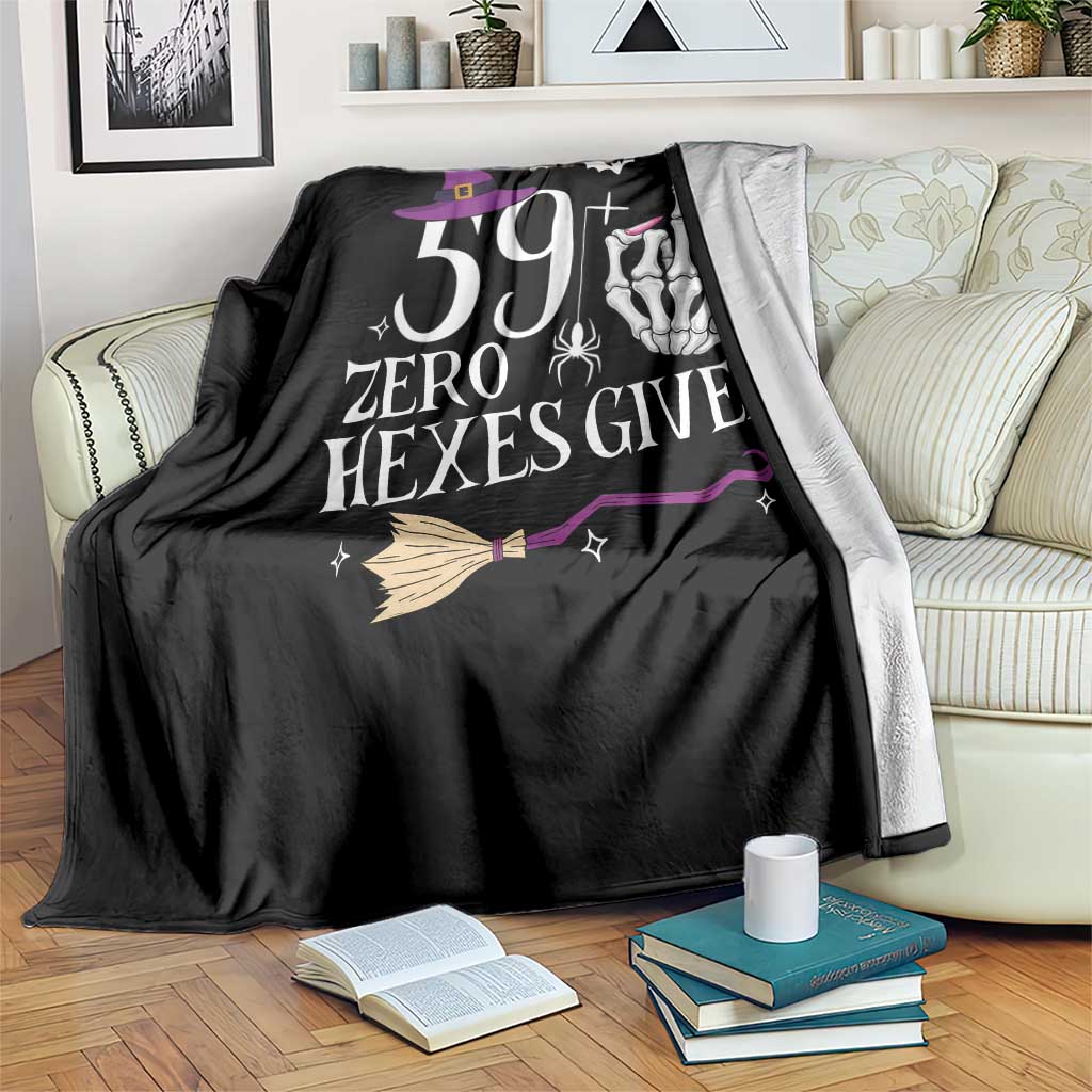60th Birthday Halloween Throw Blanket 59 Plus Middle Finger Zero Hexes Given Gift For Women TS14 Print Your Wear