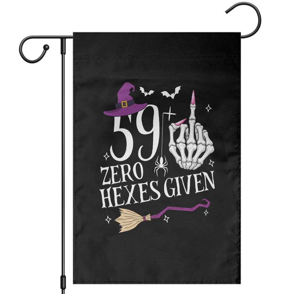 60th Birthday Halloween Garden Flag 59 Plus Middle Finger Zero Hexes Given Gift For Women TS14 Black Print Your Wear